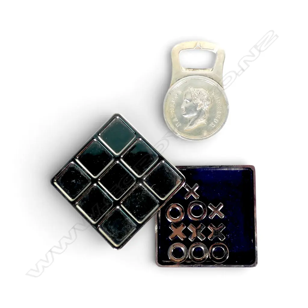 CHRISTOFLE 'EMPEREUR NAPOLEON' BOTTLE OPENER + NOUGHTS AND CROSSES GAME Image 1++