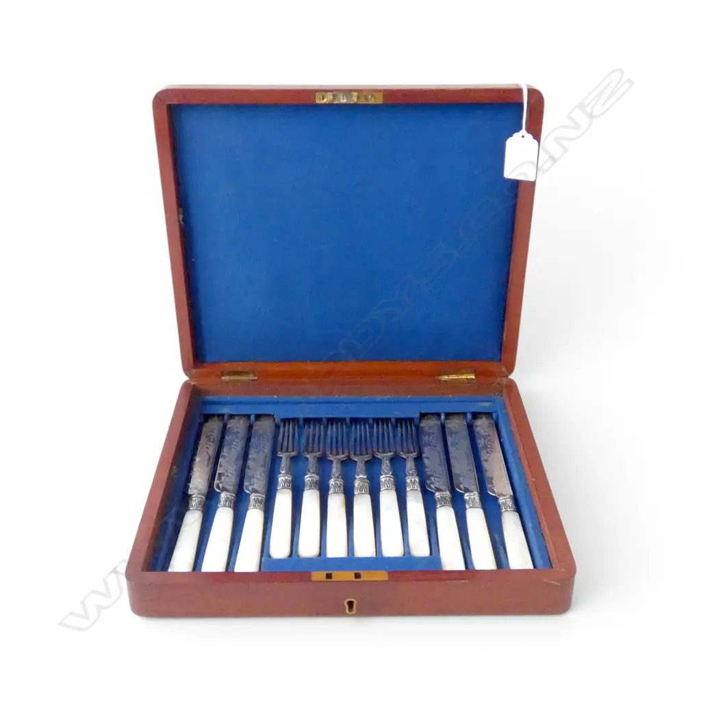 12 PCE FRUIT CUTLERY SET, CASED Image 1++