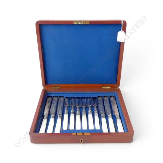 12 PCE FRUIT CUTLERY SET, CASED