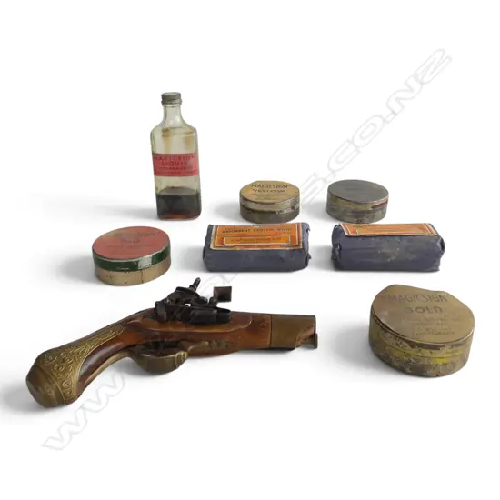 VINTAGE PIGMENTS, TOY GUN ETC