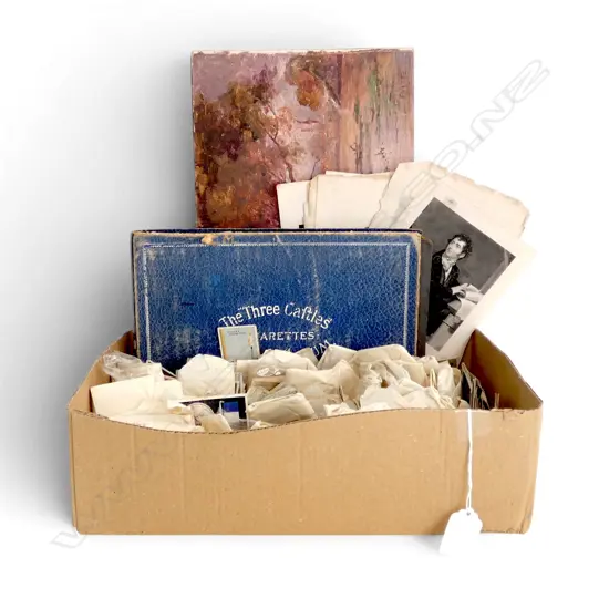 LRG COLLECTION CIGARETTE CARDS + ALBUM, PARCEL of 19thC PORTRAIT ENGRAVINGS of prominent Englishmen & sml oil ptg