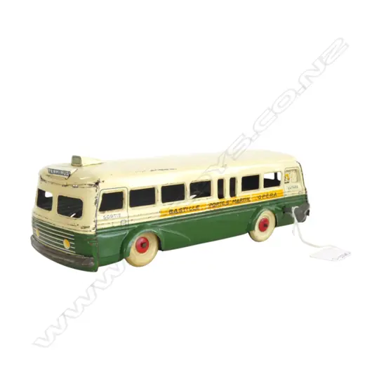VINTAGE c.1950s TINPLATE BUS by CHARLES ROSIGNOL L.260mm
