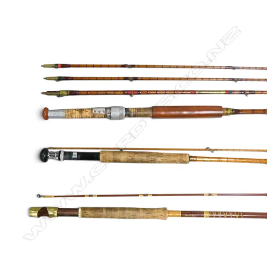 3 BAGED VINTAGE FLY FISHING RODDS  L150MM LONGEST