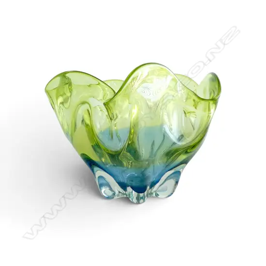 JAPANESE HINERI ART GLASS BOWL - 170 X 255MM