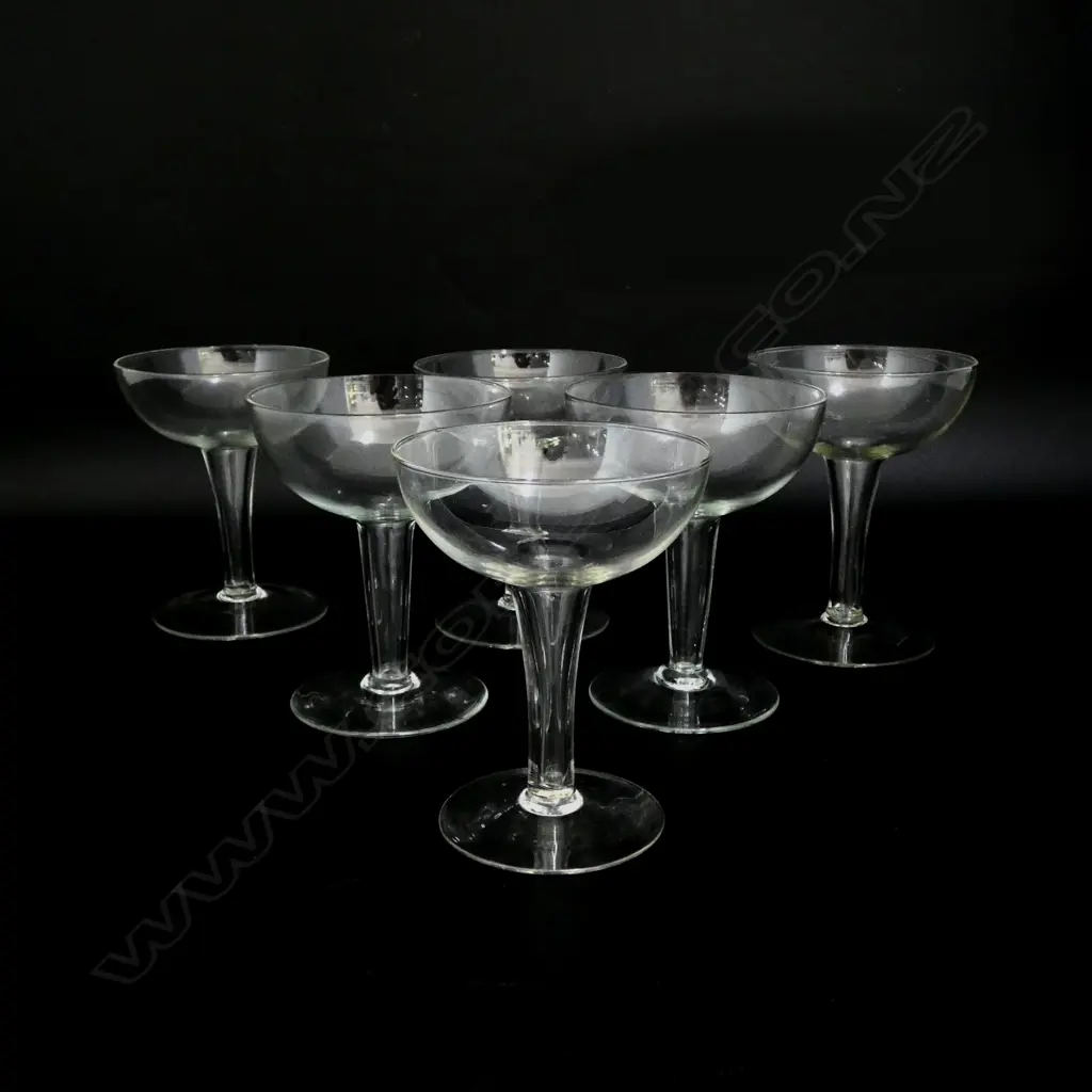 SET OF 6 HOLLOW STEM CHAMPAGNE GLASSES, H.115MM D.85MM Image 1++
