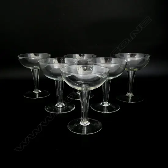 SET OF 6 HOLLOW STEM CHAMPAGNE GLASSES, H.115MM D.85MM