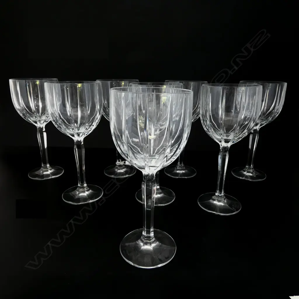 8 WATERFORD 'MARQUIS' CRYSTAL WINE GLASSES H.220mm Image 1++