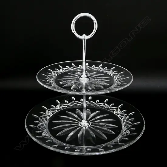 WATERFORD 2 TIER CAKE PLATE H.250mm + BOX