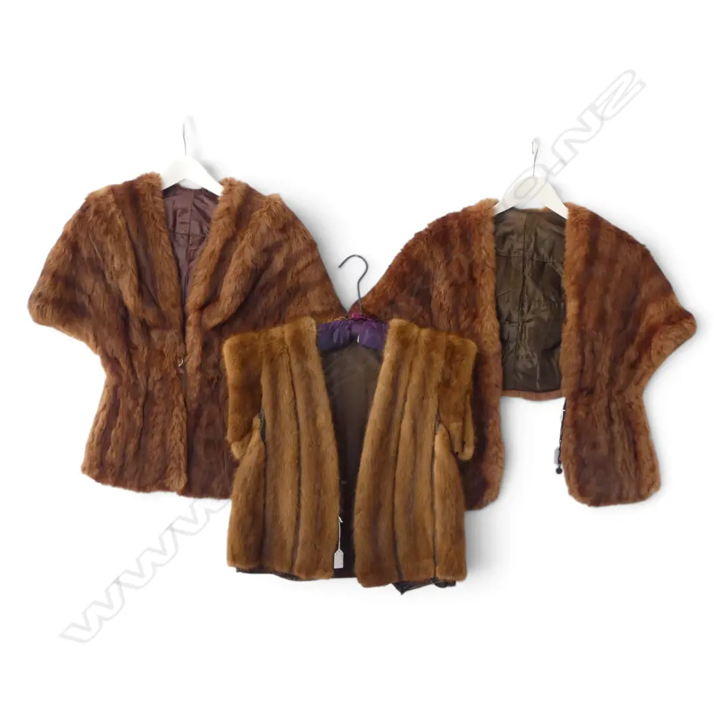 3 FUR STOLES Image 1++