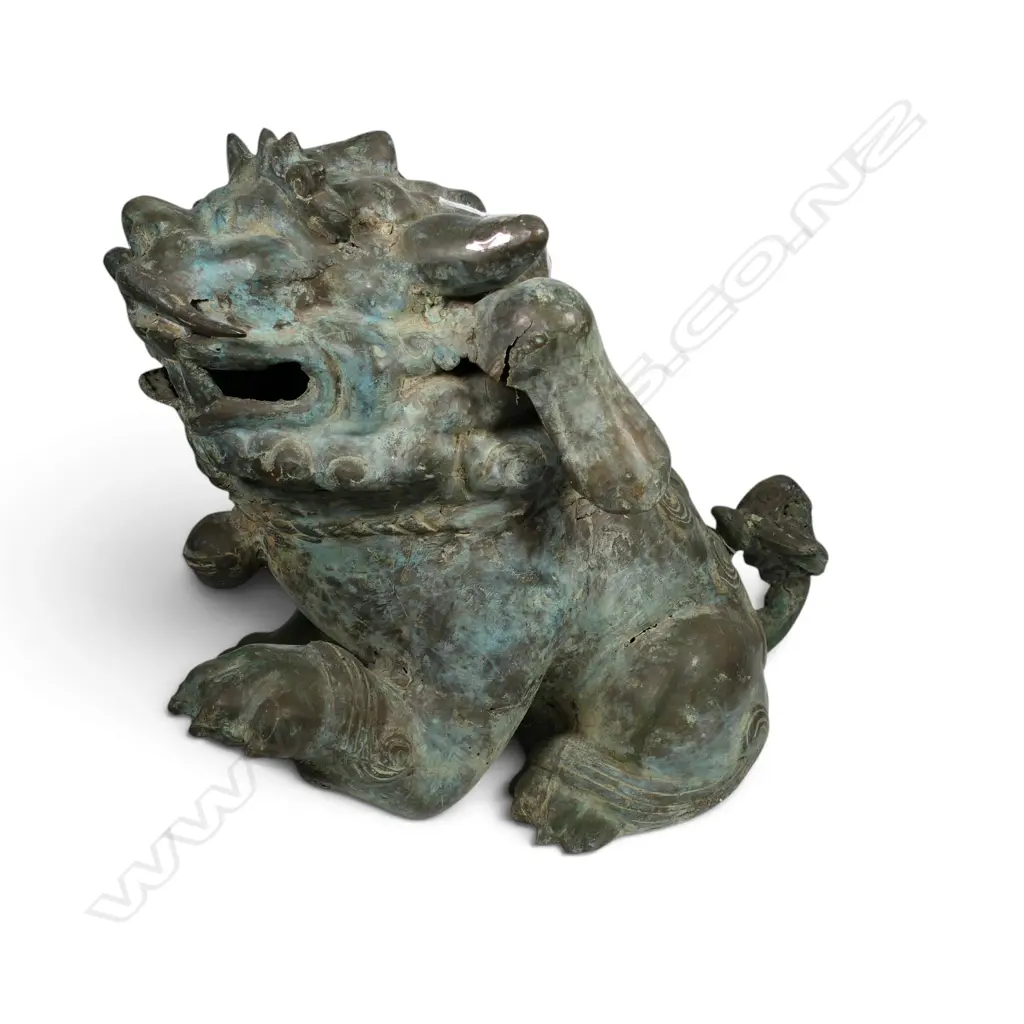ORIENTAL METAL FU / TEMPLE DOG H.350mm Image 1++