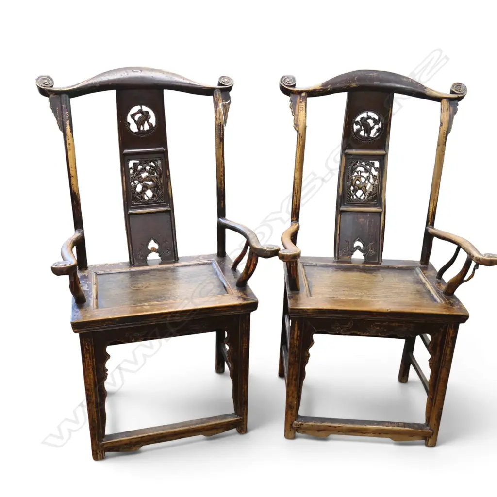 PR ORIENTAL WOODEN CHAIRS 655x520x1230mm Image 1++