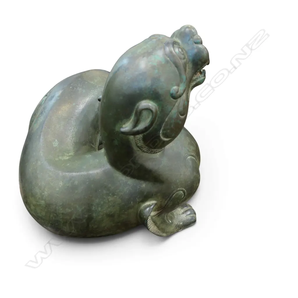 ORIENTAL BRONZE MYTHICAL CREATURE W.380mm Image 1++