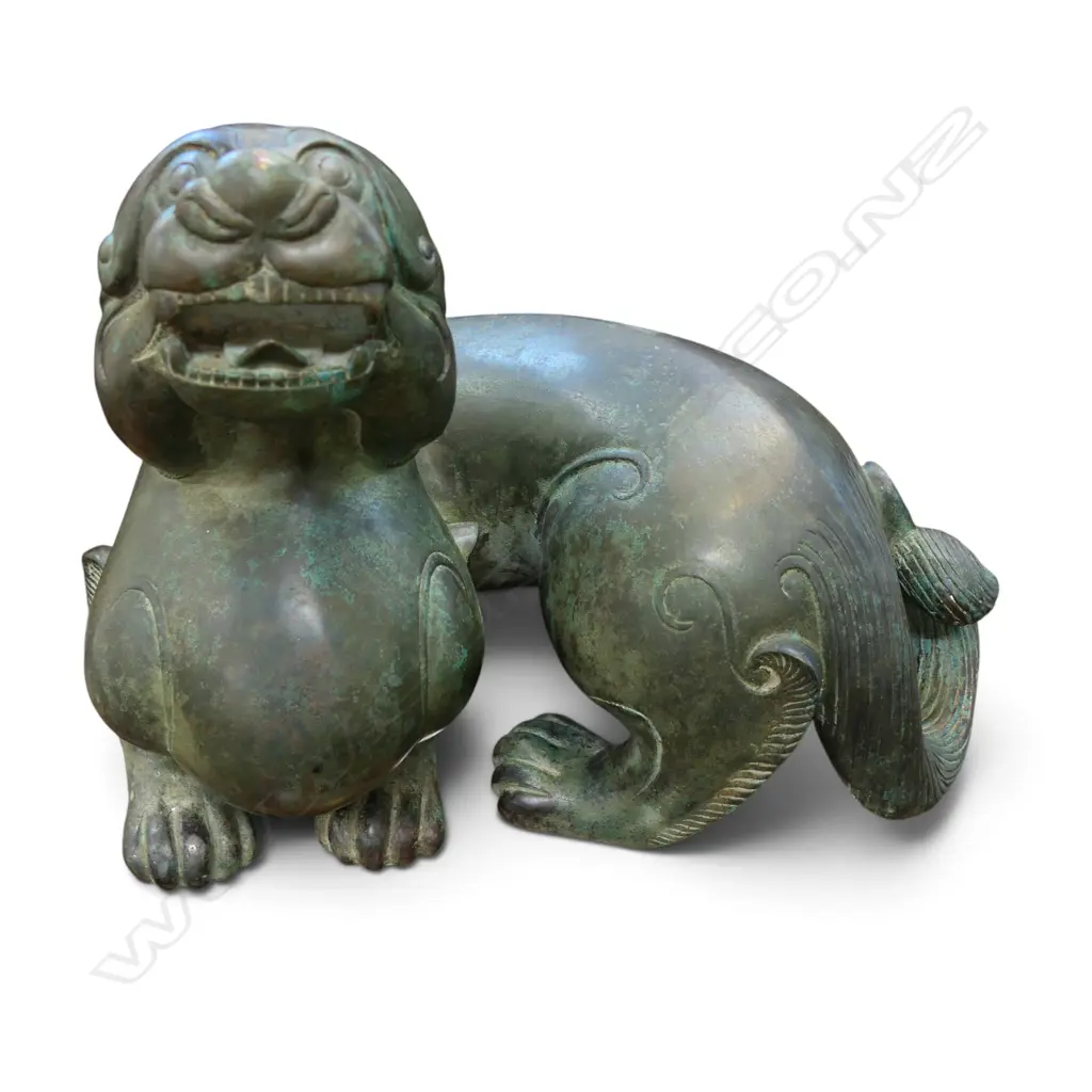 ORIENTAL BRONZE MYTHICAL CREATURE W.380mm Image 1++