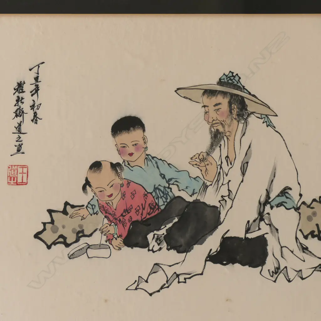 CHINESE WATER COLOUR 330x445mm Image 1++