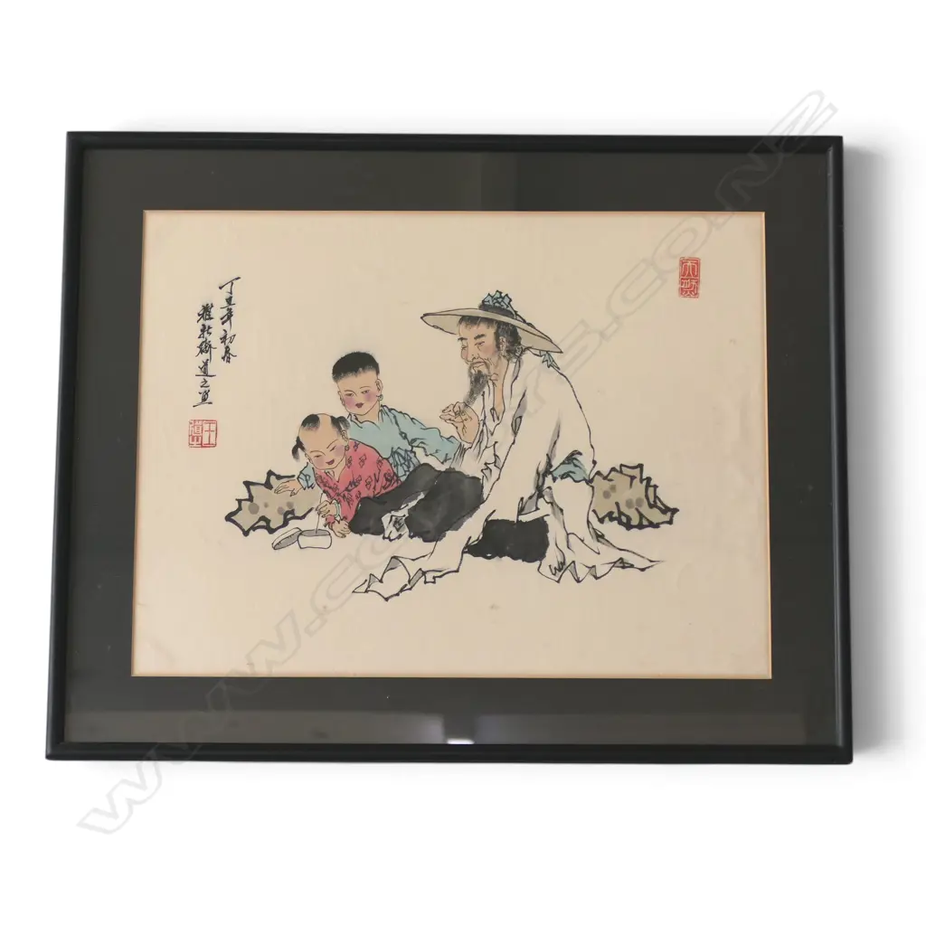 CHINESE WATER COLOUR 330x445mm Image 1++