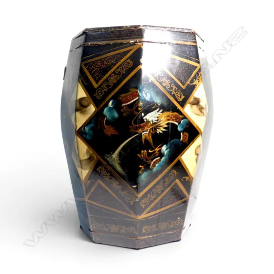 ORIENTAL LIDDED STOOL H.440mm