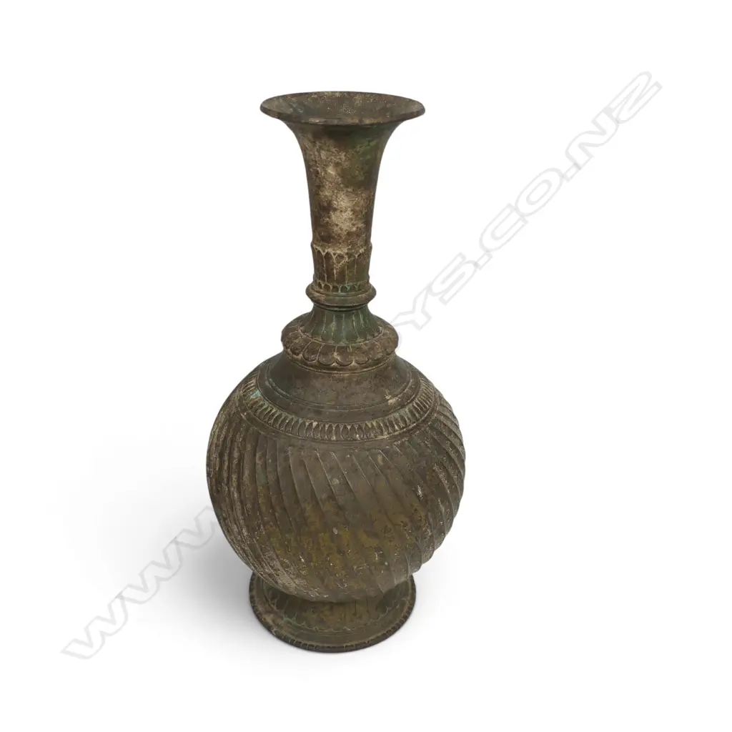 BRONZE VASE w. CERTIFICATE '18thC TIBET' H.320mm Image 1++
