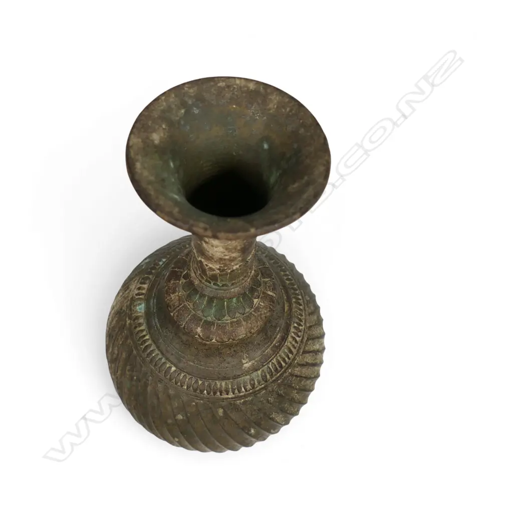 BRONZE VASE w. CERTIFICATE '18thC TIBET' H.320mm Image 1++