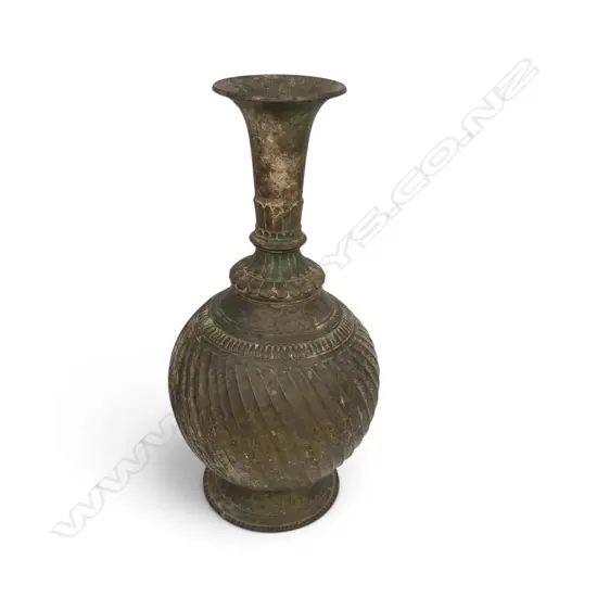 BRONZE VASE w. CERTIFICATE '18thC TIBET' H.320mm