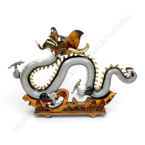 ORIENTAL CLOISONNE DRAGON H.315mm
