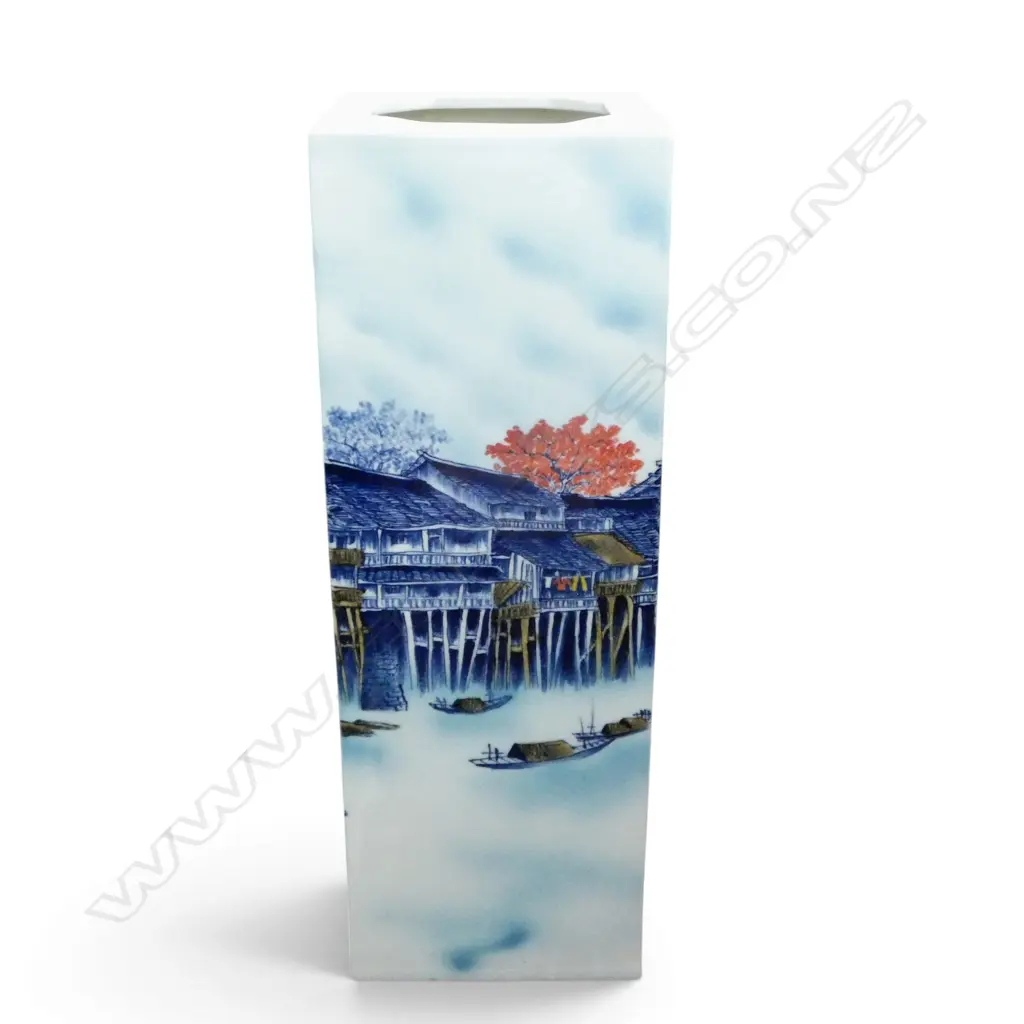 ORIENTAL FLOOR VASE 205x205x595mm + CERTIFICATE Image 1++