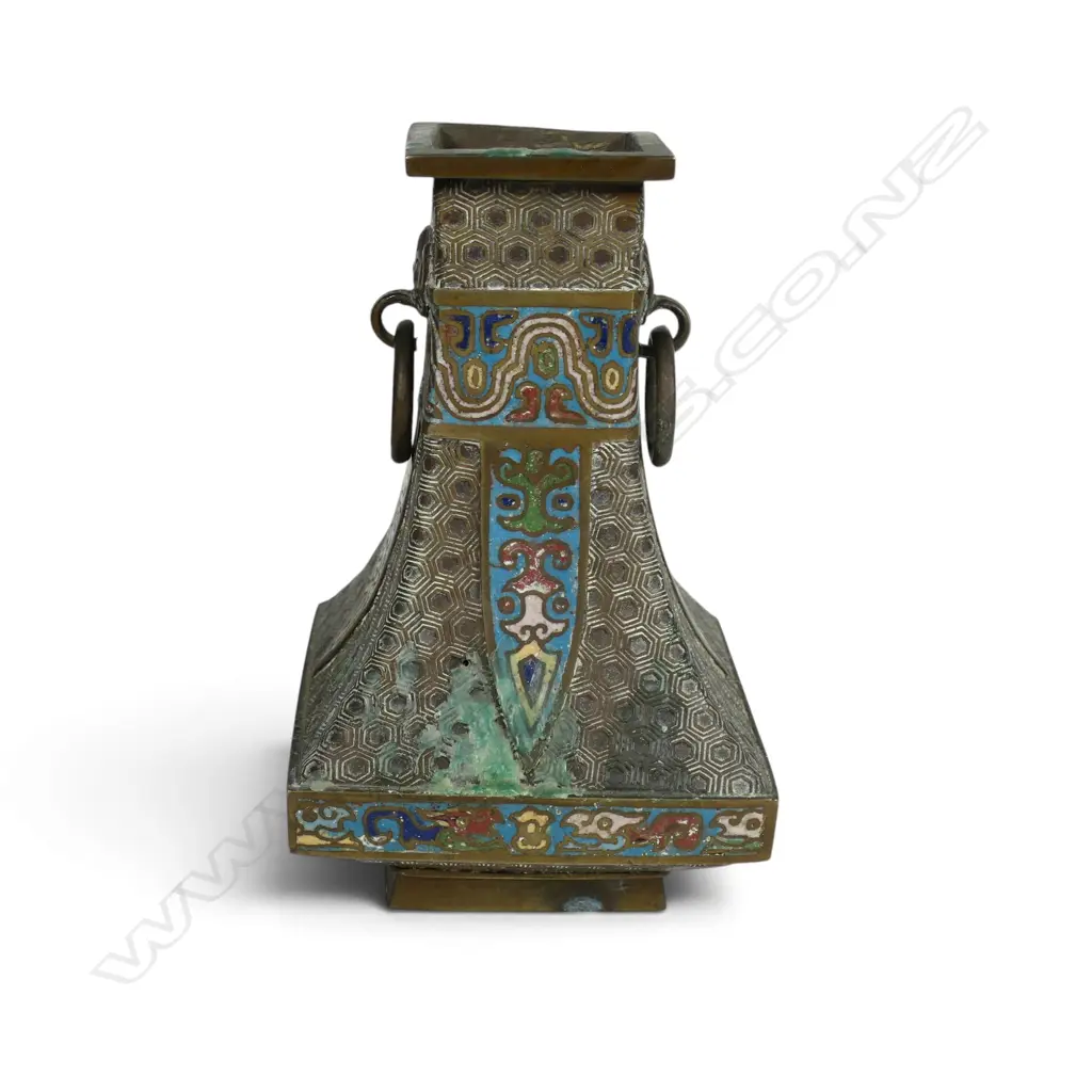 ORIENTAL BRONZE / CLOISONNE VASE H.180mm Image 1++