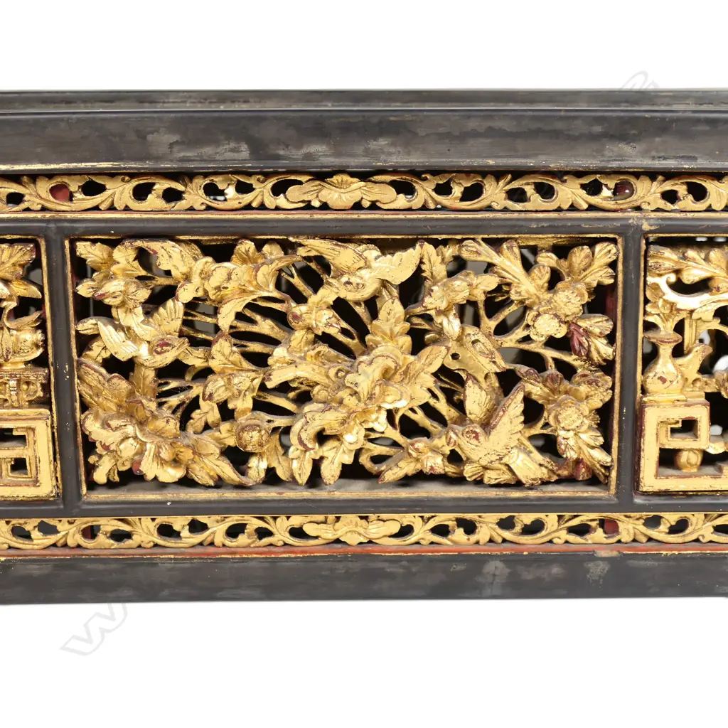ORIENTAL GILT WOOD STAND W.405mm Image 1++