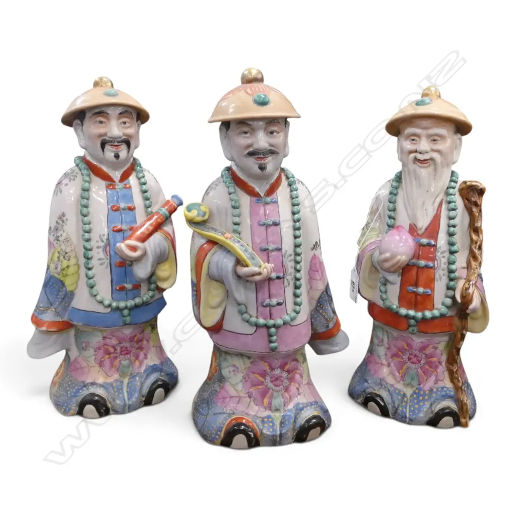 3 ASIAN FIGURES H.330mm Image 1++