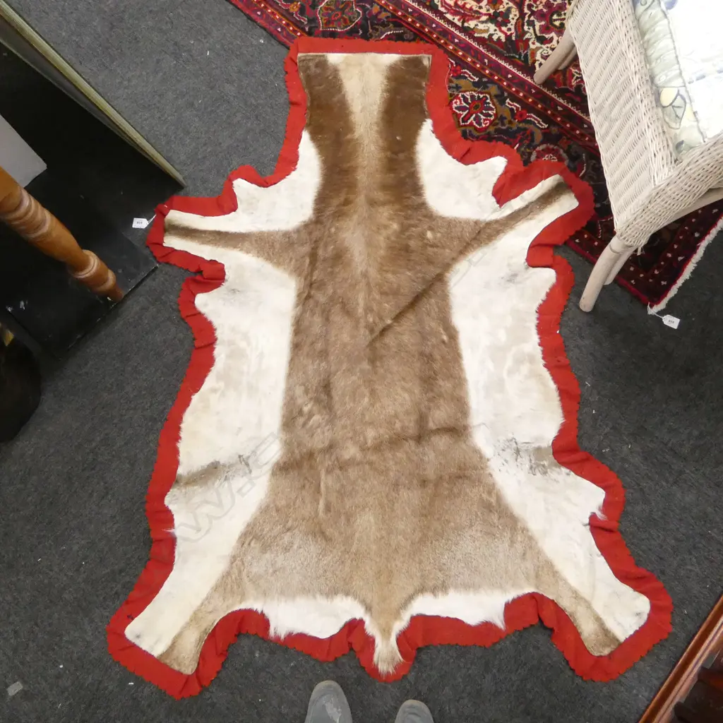VINTAGE ANIMAL HIDE RUG 1500x1120mm Image 1++