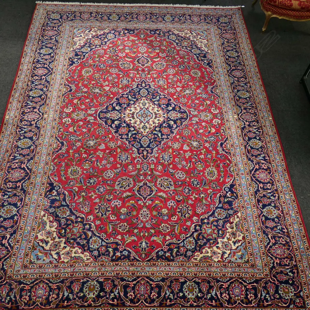 PERSIAN HAND KNOTTED WOOL PILE RUG 350x3450mm Image 1++