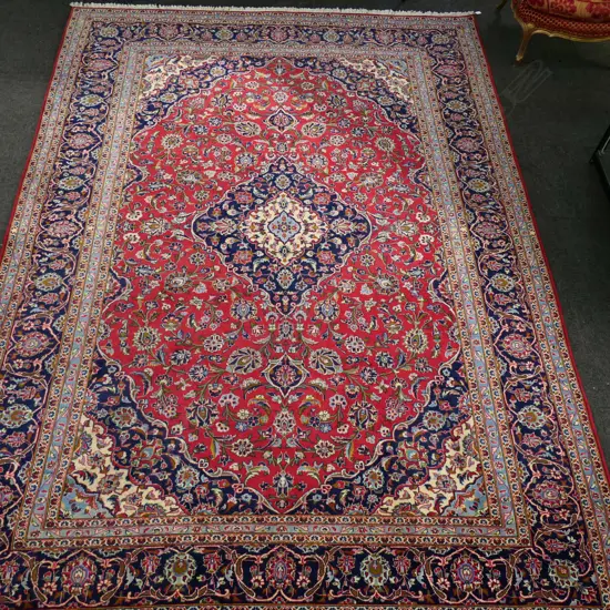 PERSIAN HAND KNOTTED WOOL PILE RUG 350x3450mm