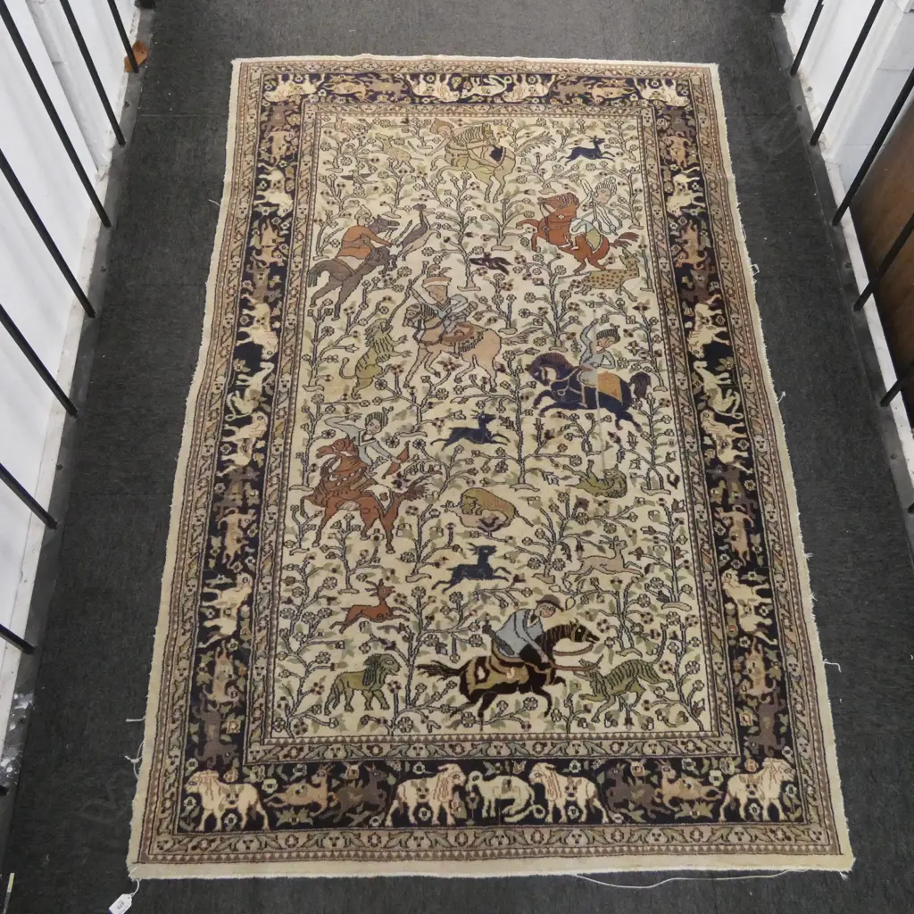 HAND KNOTTED WOOL PILE RUG 1900x1290mm Image 1++