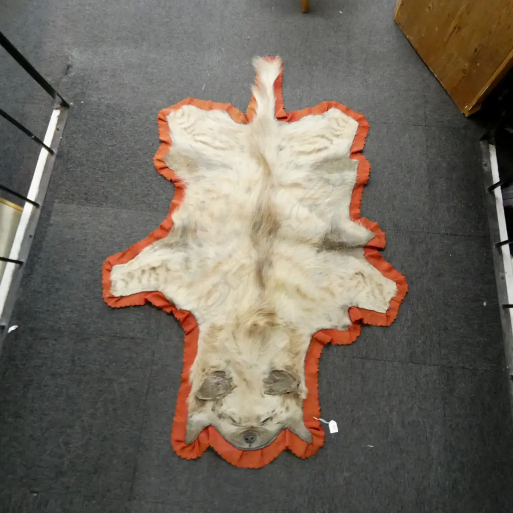 VINTAGE HYENA SKIN RUG on cotton lining 1680x1140mm Image 1++