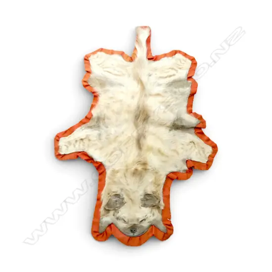 VINTAGE HYENA SKIN RUG on cotton lining 1680x1140mm
