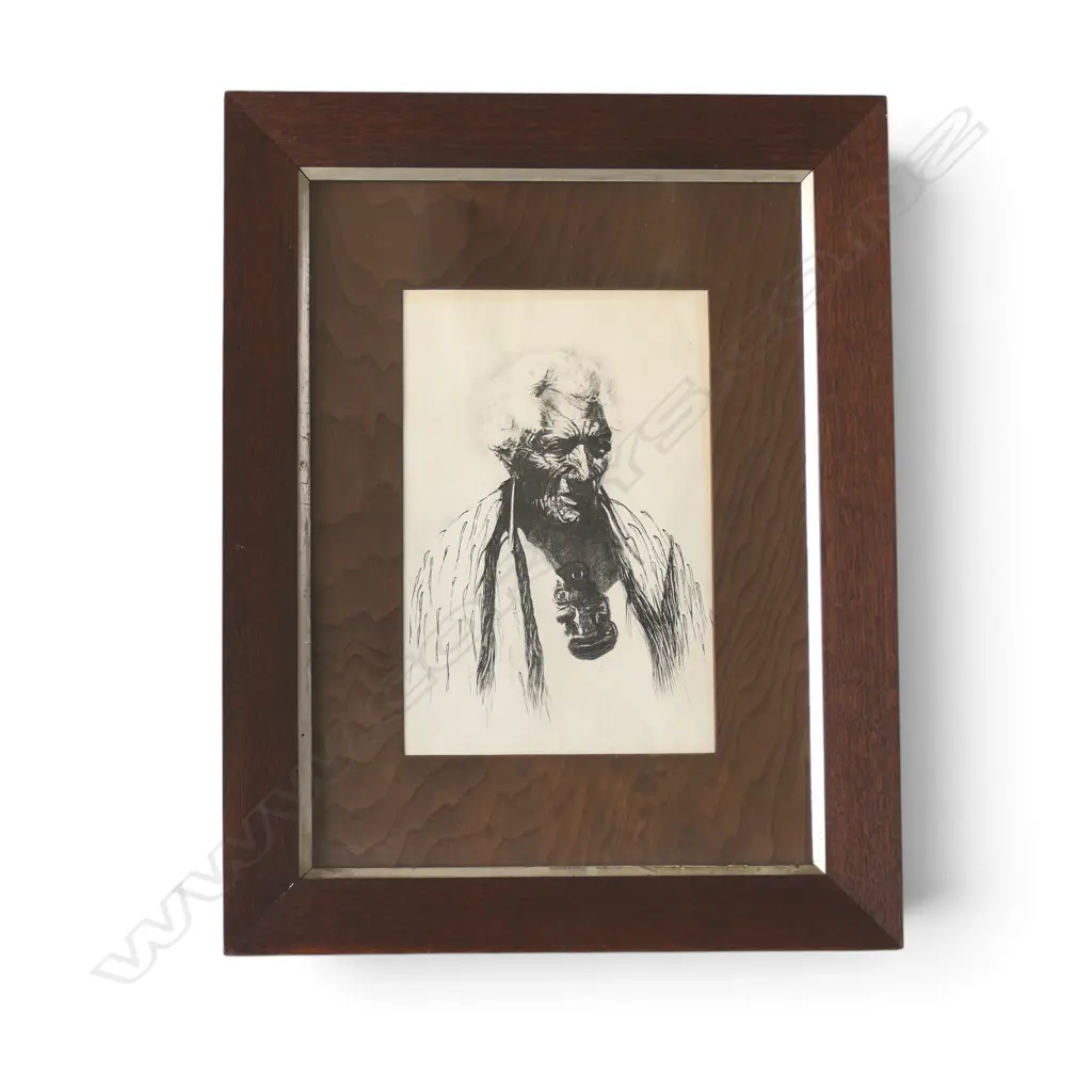 PRINT OF ATAMA PAPARANGI inscribed verso 'by Douglas Perry Ferris', 370x240mm Image 1++