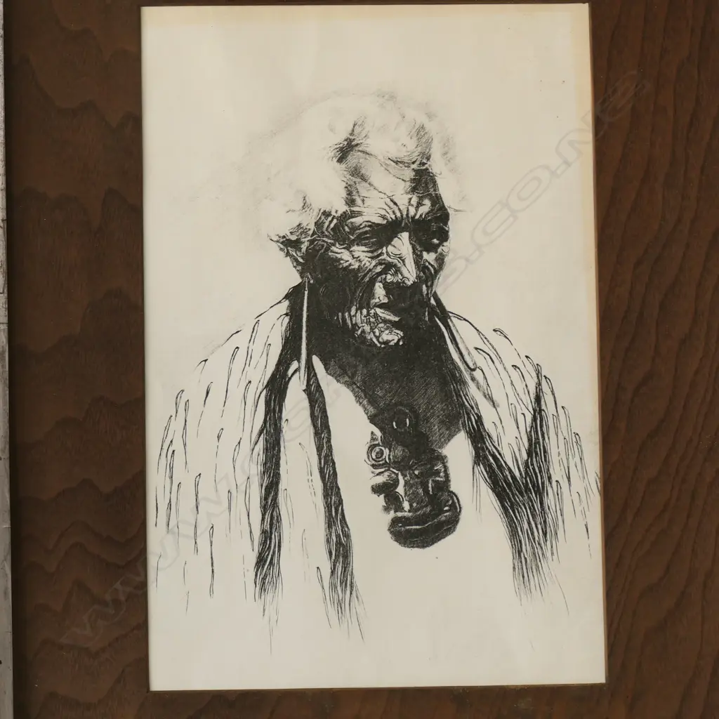 PRINT OF ATAMA PAPARANGI inscribed verso 'by Douglas Perry Ferris', 370x240mm Image 1++
