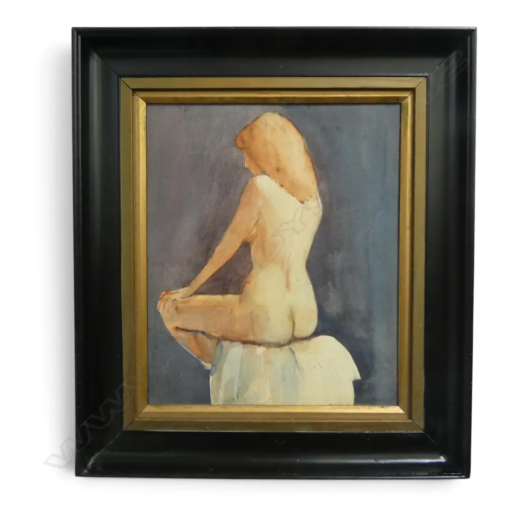 FOSTER CLARK, UNTITLED NUDE, WATERCOLOUR, 305x255mm Image 1++
