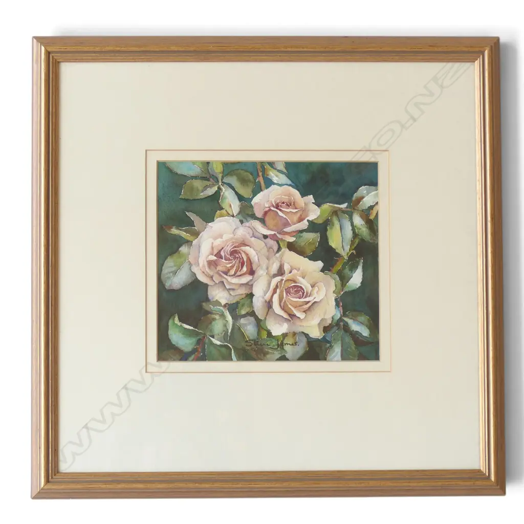 STEVE JAMES WATERCOLOUR 'TWILIGHT'. SIGNED. LABELLED VERSO. 185 X 210mm. Image 1++