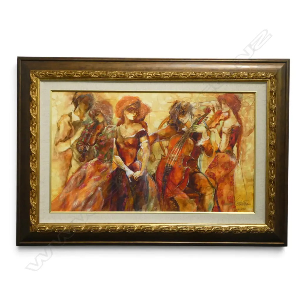 LENA SOTSKOVA 'APASSIONATO' EMBELLISHED GICLEE PRINT ON CANVAS, 161/295 470x800mm Image 1++