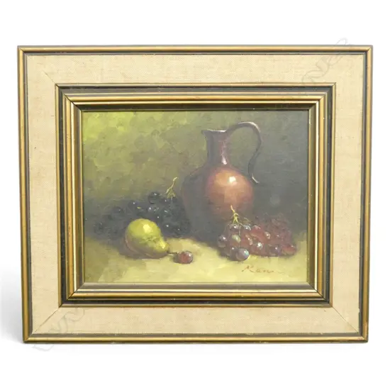 K. ANSEN, STILL LIFE, OIL ON BOARD, 170x220mm