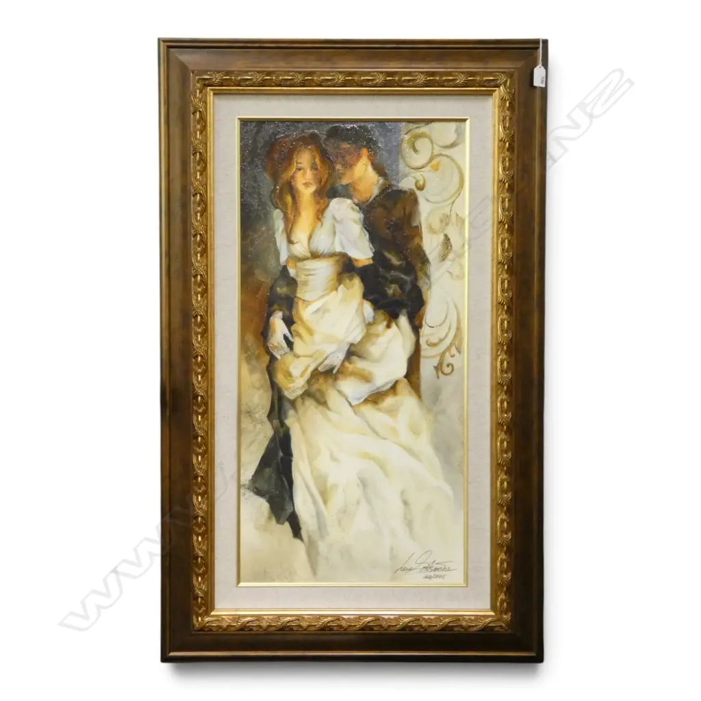 LENA SOTSKOVA 'HIGH SOCIETY' EMBELLISHED GICLEE PRINT ON CANVAS, 168/295 800x390mm Image 1++