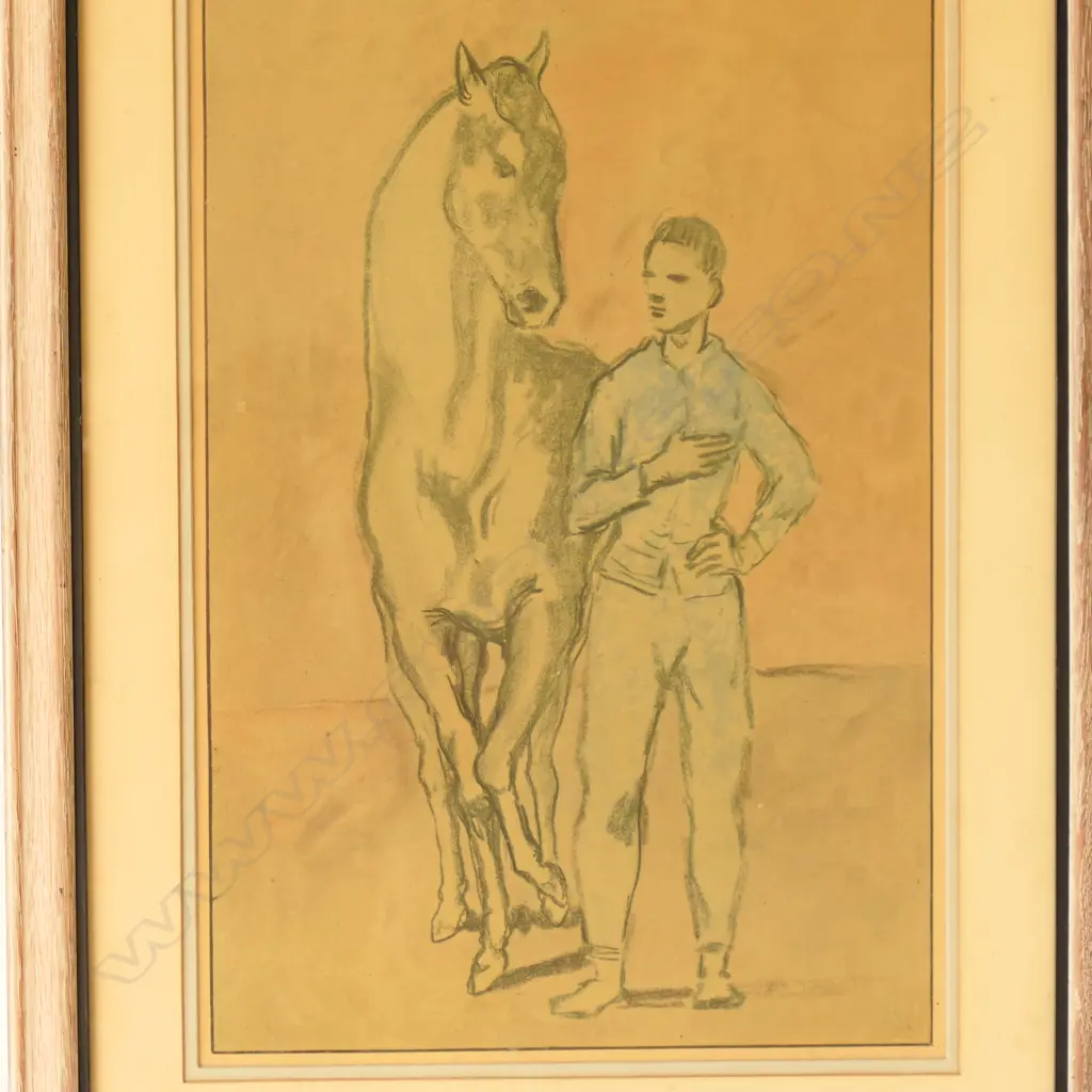 PICASSO PRINT 'JEUNE HOMME ET CHEVAL' 500 X 320MM Image 1++