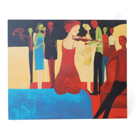 KATE MCKENZIE, IT'S MY PARTY AND I WILL WEAR WHAT I WANT, ACRYLIC ON CANVAS, 505x600mm