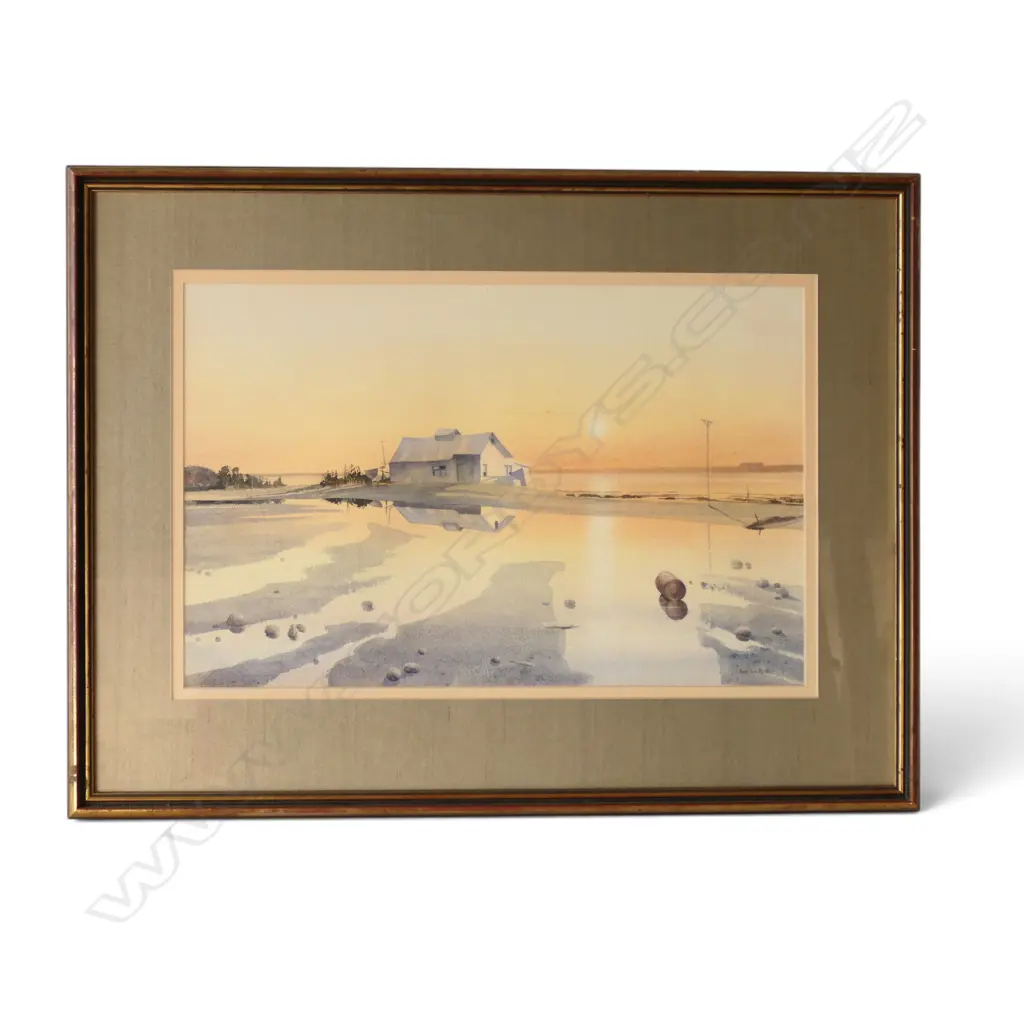 TONY LEWIS watercolour painting 'Hokianga II' signed & dated 1986. 330 x 510mm  Image 1++