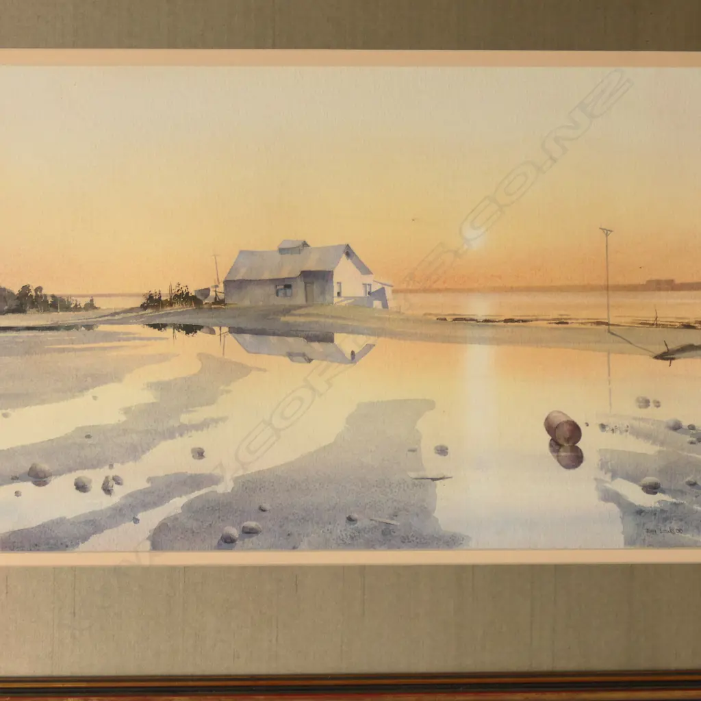 TONY LEWIS watercolour painting 'Hokianga II' signed & dated 1986. 330 x 510mm  Image 1++