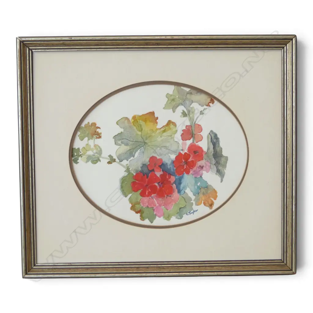 CYNTHIA TAYLOR, UNTITLED FLORAL STILL LIFE, WATERCOLOUR, no glazing, 200x250mm Image 1++