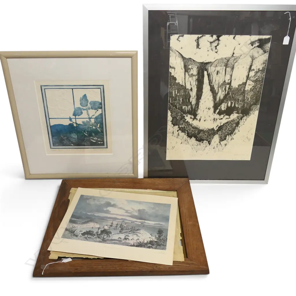 CAROLE SHEPHERD PRINT & REI HAMON PRINT 610x440mm + MOUILLAGE DE KORORA REKA PRINT faults Image 1++
