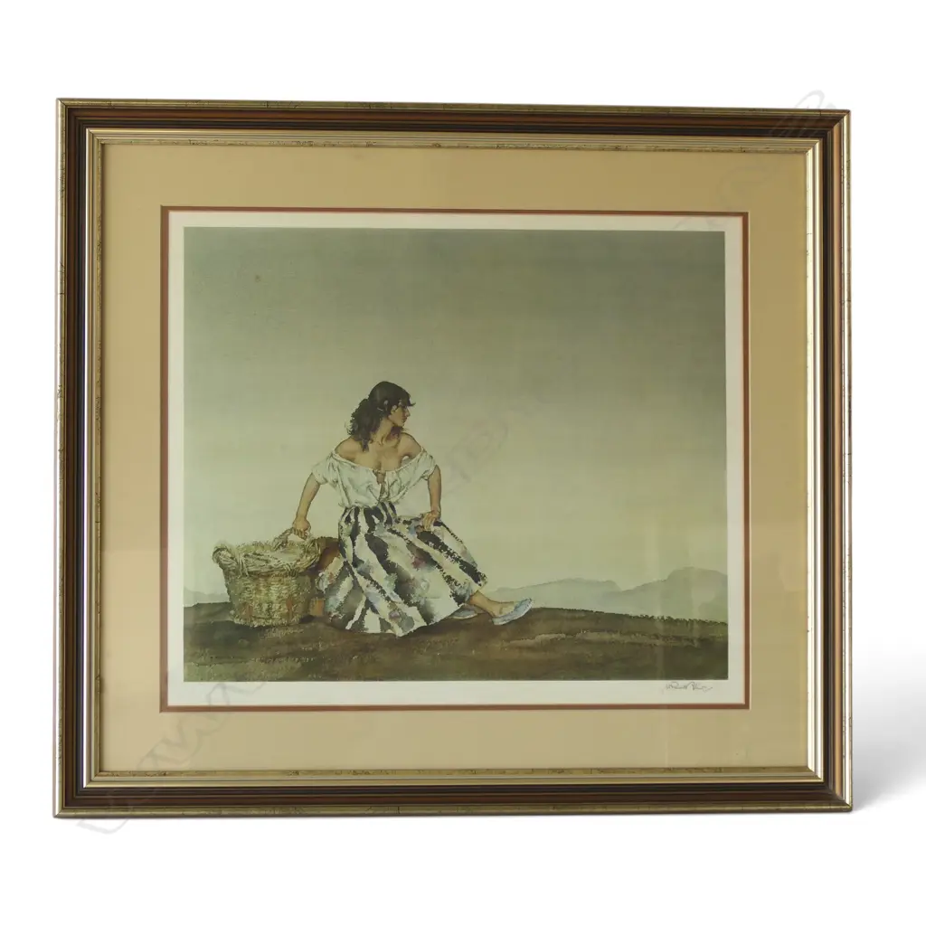 W. RUSSELL FLINT PRINT, SIGNED 500x590mm Image 1++