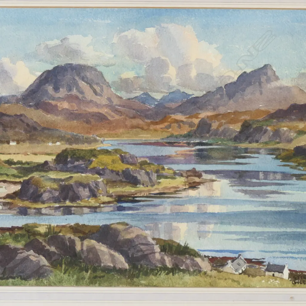 STIRLING GILLESPIE (SCOTTISH, 1908-1993), UNTITLED LANDSCAPE, WATERCOLOUR, 270x370mm Image 1++