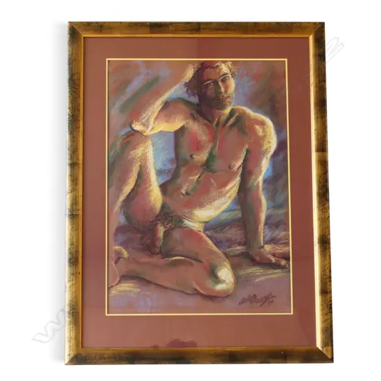 CECILIA RUSSELL PASTEL 'EFFRONTERY'. Signed & dated 2001. 680 x 475mm